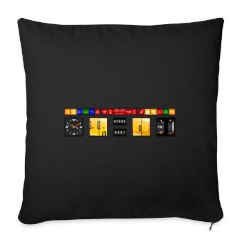 CX Série 1 Dashboard - Sofakissenbezug 45 x 45 cm - Schwarz - Vorne