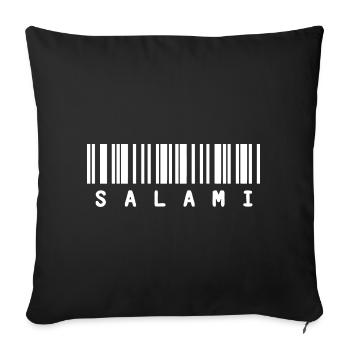 Salami code à barres pour la numérisation - Housse de coussin décorative 45 x 45 cm - noir - Devant