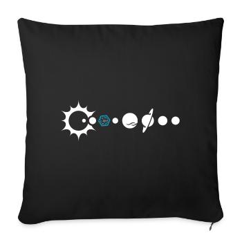 Solar System (Earth is Luck) - Sofakissenbezug 45 x 45 cm - Schwarz - Vorne