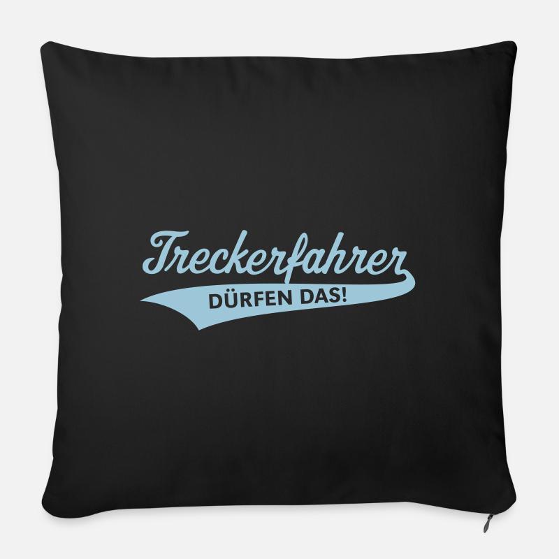 Treckerfahrer Dürfen Das! (Trecker Traktor, V4, B) - Sofakissenbezug 45 x 45 cm - Schwarz
