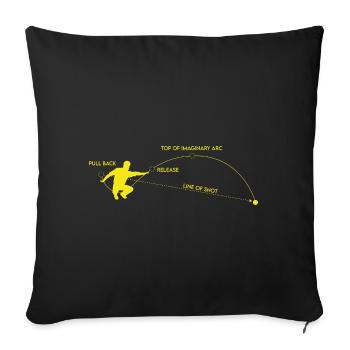 Boule motif explanation Pentanque litter - Sofa pillowcase 17,3'' x 17,3'' (45 x 45 cm) - black - Front
