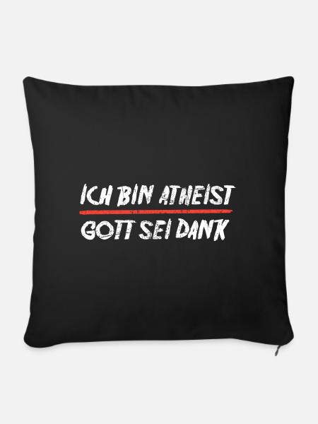 Atheist - Sofakissenbezug 45 x 45 cm - Schwarz