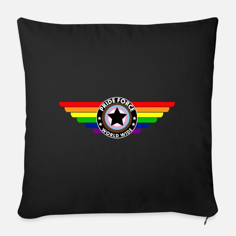 pride force, world wide - Sofakissenbezug 45 x 45 cm - Schwarz