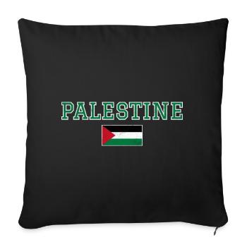 Palestine - Sofa pillowcase 17,3'' x 17,3'' (45 x 45 cm) - black - Front