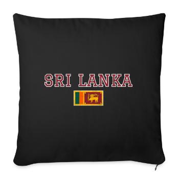 Sri Lanka - Sofa pillowcase 17,3'' x 17,3'' (45 x 45 cm) - black - Front