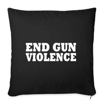 End gun violence - Housse de coussin décorative 45 x 45 cm - noir - Devant