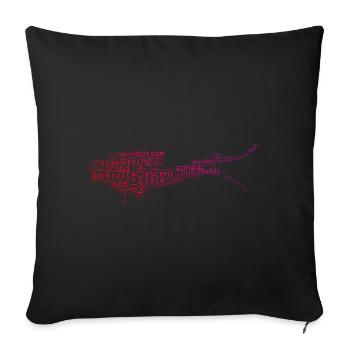 Men's Diving Diving Diver Scuba Diving - Sofa pillowcase 17,3'' x 17,3'' (45 x 45 cm) - black - Front