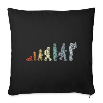 Electrician Life Cycle - Sofa pillowcase 17,3'' x 17,3'' (45 x 45 cm) - black - Front