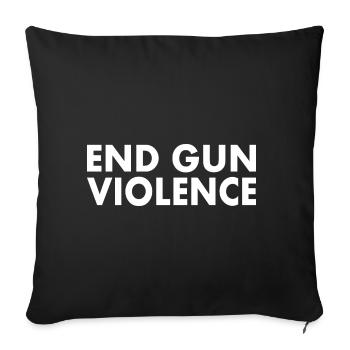 End gun violence - Housse de coussin décorative 45 x 45 cm - noir - Devant