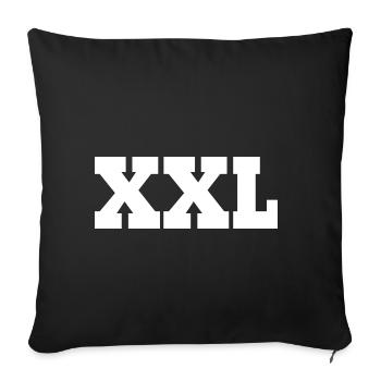 XXL - Sofakissenbezug 45 x 45 cm - Schwarz - Vorne