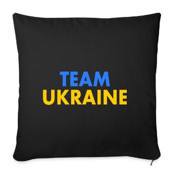 Team ukraine - Sofa pillowcase 17,3'' x 17,3'' (45 x 45 cm) - black - Front