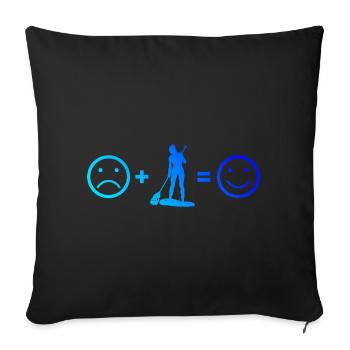 Stand up Paddling Board Women's Standup Paddling - Sofa pillowcase 17,3'' x 17,3'' (45 x 45 cm) - black - Front