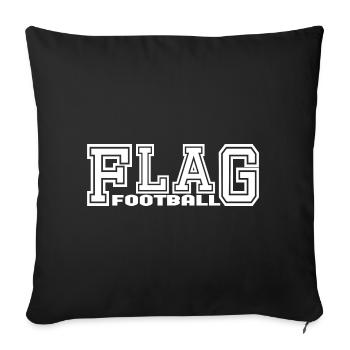 Flag Football Player and Player Design - Sofa pillowcase 17,3'' x 17,3'' (45 x 45 cm) - black - Front