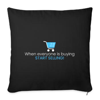 When everyone buys... - Sofa pillowcase 17,3'' x 17,3'' (45 x 45 cm) - black - Front