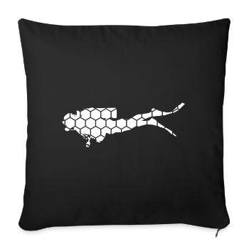 Diver Scuba Taucher Taucher Herren Free Dive - Sofakissenbezug 45 x 45 cm - Schwarz - Vorne