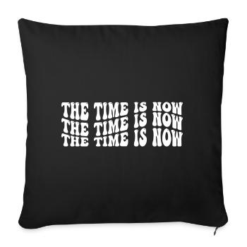 Le temps est venu : l’amour de soi Citation inspirante - Housse de coussin décorative 45 x 45 cm - noir - Devant