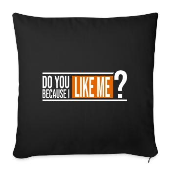 M’aimes-tu bien? - Housse de coussin décorative 45 x 45 cm - noir - Devant