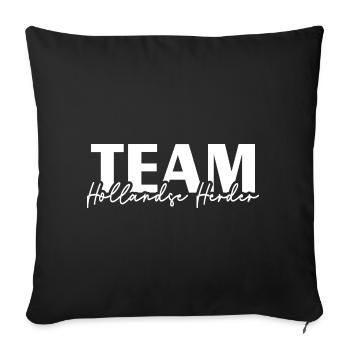 ÉQUIPE HOLLANDSE HERDER Chiens Chien Wilsigns IGP - Housse de coussin décorative 45 x 45 cm - noir - Devant