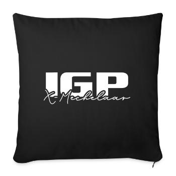 IGP X Mechelaar Chien Sport Chiens Wilsigns - Housse de coussin décorative 45 x 45 cm - noir - Devant