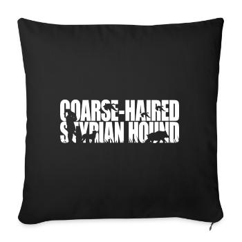 COARSE HAIRED STYRIAN HOUND Hunting Dogs Wilsigns - Sofa pillowcase 17,3'' x 17,3'' (45 x 45 cm) - black - Front