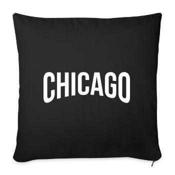 Urban Chicago Design - Sofa pillowcase 17,3'' x 17,3'' (45 x 45 cm) - black - Front