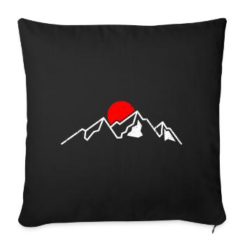 Crimson Summit Sunrise - Sofa pillowcase 17,3'' x 17,3'' (45 x 45 cm) - black - Front