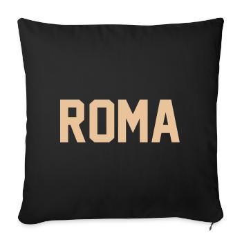 Rom - Housse de coussin décorative 45 x 45 cm - noir - Devant