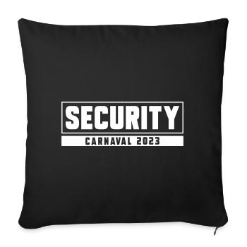 CARNAVAL SÉCURITÉ 2023 - Housse de coussin décorative 45 x 45 cm - noir - Devant