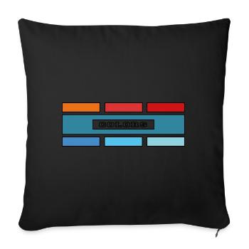 Colors square T-shirt Hoodie Sweatshirts - Sofa pillowcase 17,3'' x 17,3'' (45 x 45 cm) - black - Front