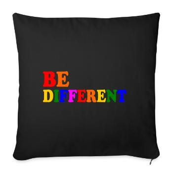 Be different - Sofakissenbezug 45 x 45 cm - Schwarz - Vorne