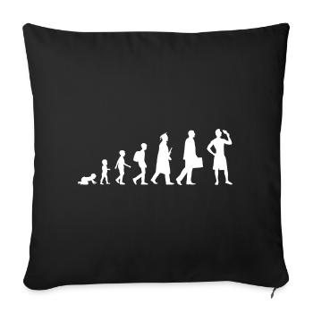 Évolution de la crème glacée - Housse de coussin décorative 45 x 45 cm - noir - Devant