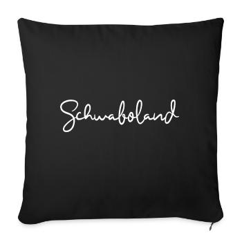 Schwaboland Schwabe Schwäbisch Schwaben - Sofakissenbezug 45 x 45 cm - Schwarz - Vorne
