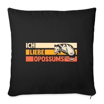 Opossum - Sofakissenbezug 45 x 45 cm - Schwarz - Vorne
