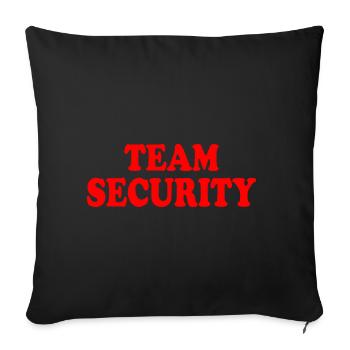 Team security - Sofa pillowcase 17,3'' x 17,3'' (45 x 45 cm) - black - Front