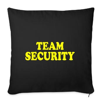 Team security - Sofa pillowcase 17,3'' x 17,3'' (45 x 45 cm) - black - Front