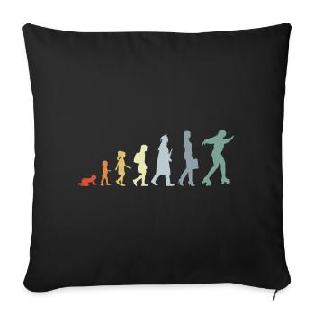 Roller Skater Evolution - Sofakissenbezug 45 x 45 cm - Schwarz - Vorne