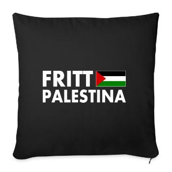fritt palestina - Sofa pillowcase 17,3'' x 17,3'' (45 x 45 cm) - black - Front