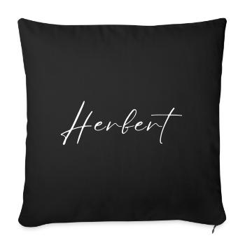 Herbert Name T-Shirt Geschenk Für Männer - Sofakissenbezug 45 x 45 cm - Schwarz - Vorne