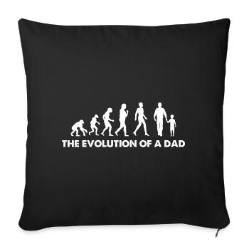 L’évolution d’un père - Housse de coussin décorative 45 x 45 cm - noir - Devant