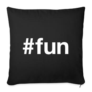FUN Spass Hashtag - Housse de coussin décorative 45 x 45 cm - noir - Devant