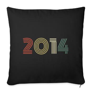 2014 Birthday Vintage 2014 Gift 2014 - Sofa pillowcase 17,3'' x 17,3'' (45 x 45 cm) - black - Front
