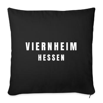 Viernheim, Hesse - Sofa pillowcase 17,3'' x 17,3'' (45 x 45 cm) - black - Front