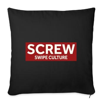 CULTURE PAR BALAYAGE À VIS - Housse de coussin décorative 45 x 45 cm - noir - Devant