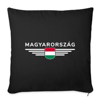 Hungary Fan, Outfit T Shirt Design - Sofa pillowcase 17,3'' x 17,3'' (45 x 45 cm) - black - Front