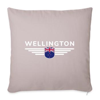 T-shirt Wellington pour les fans néo-zélandais - Housse de coussin décorative 45 x 45 cm - taupe clair - Devant