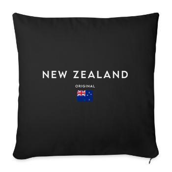 Drapeau de la Nouvelle-Zélande - Housse de coussin décorative 45 x 45 cm - noir - Devant