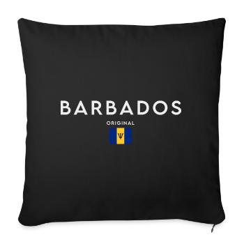 Flag of Barbados, Barbadian pride - Sofa pillowcase 17,3'' x 17,3'' (45 x 45 cm) - black - Front