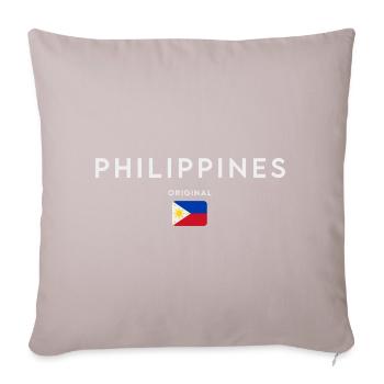Philippine flag, Philippine pride - Sofa pillowcase 17,3'' x 17,3'' (45 x 45 cm) - light taupe - Front