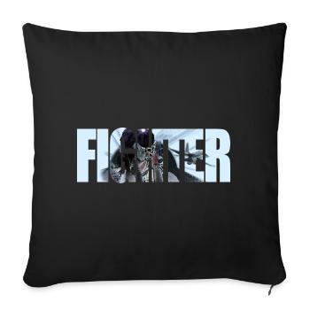 Combattant - Housse de coussin décorative 45 x 45 cm - noir - Devant