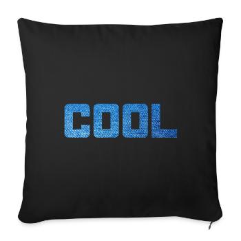 Cool Jeans Pattern Party Stylish Statement Vibes - Sofa pillowcase 17,3'' x 17,3'' (45 x 45 cm) - black - Front